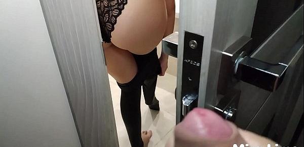  Caught and fucked a girl who gets clothed in the bathroom